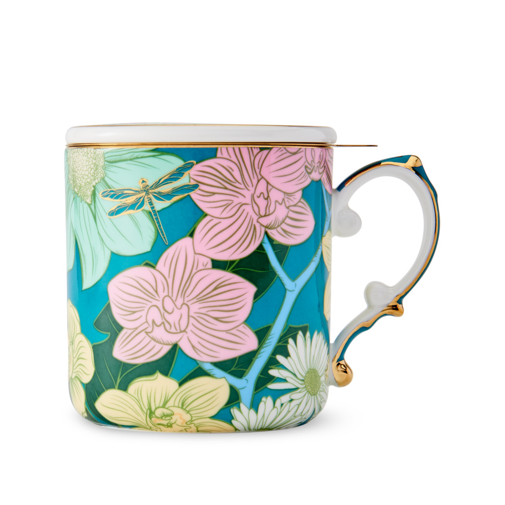 Boxed Enchanted Mug With Infuser Turquoise image number 0