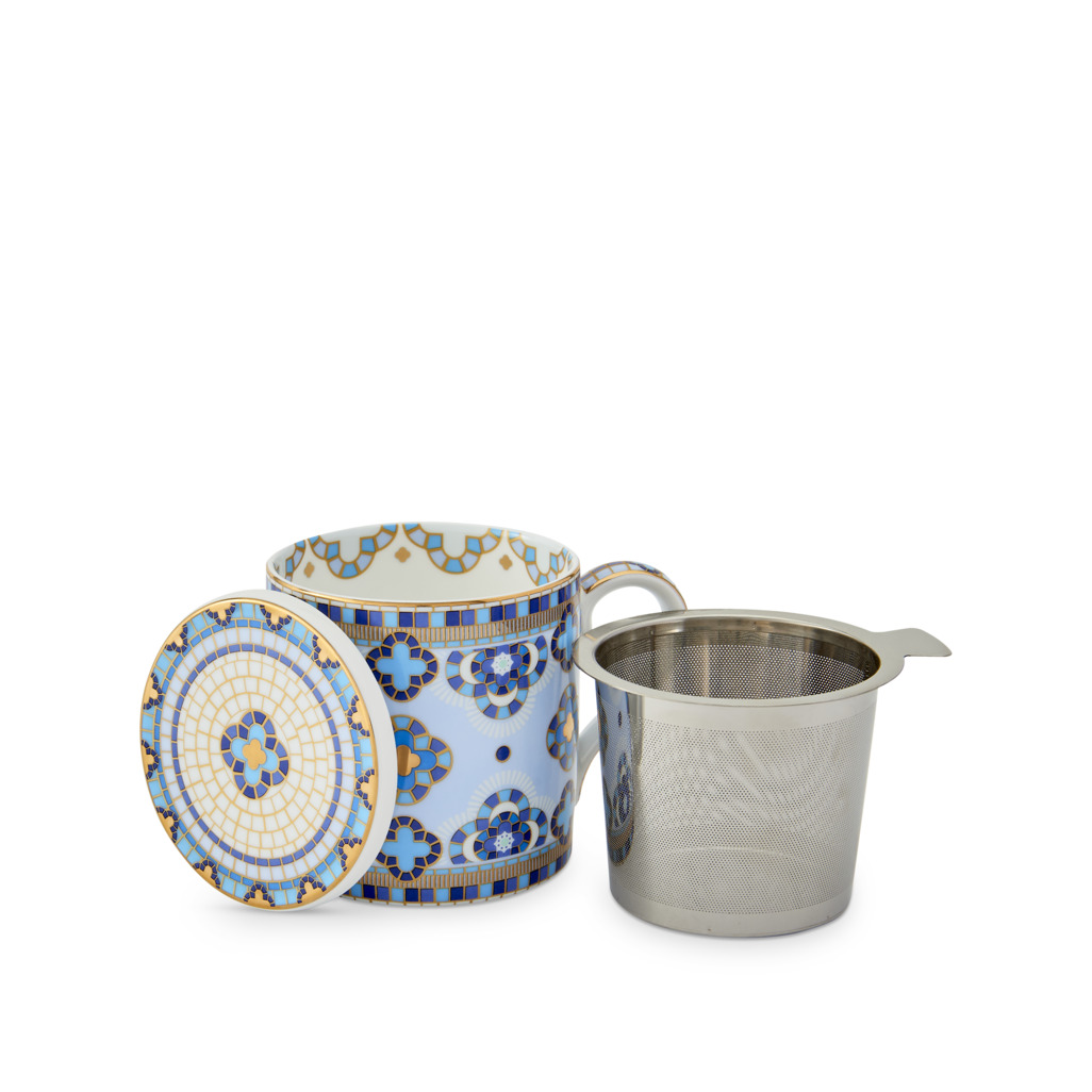 Boxed Palazzo Mug With Infuser Sky image number 2