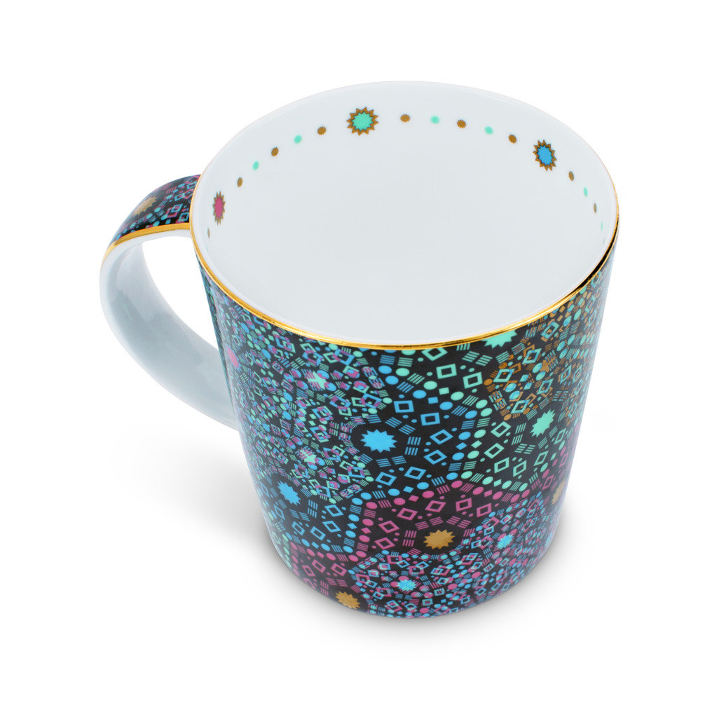 Moroccan Tealeidoscope Black Generous Mug image number 2