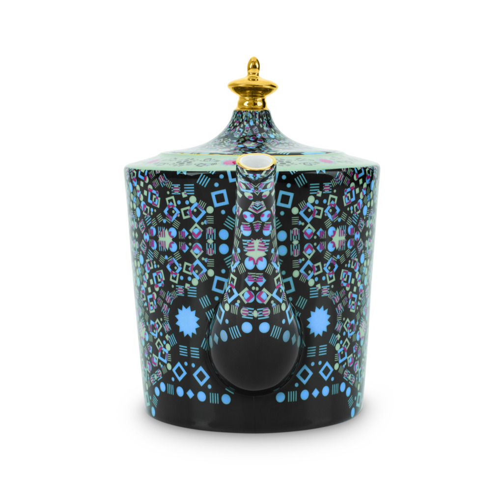 Moroccan Tealeidoscope Black Teapot Large image number 3