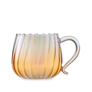 Valentina Glass Generous Mug Peach