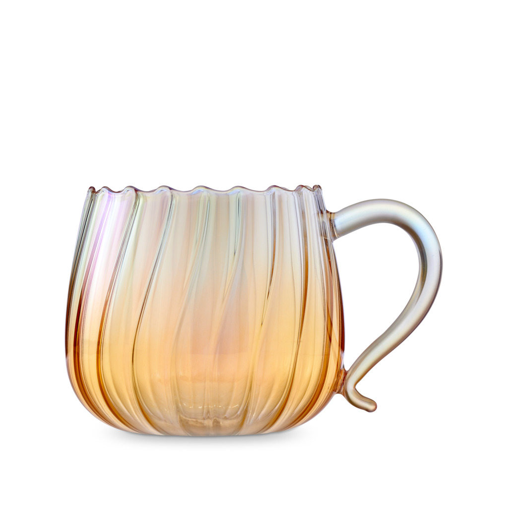 Valentina Glass Generous Mug Peach image number 1