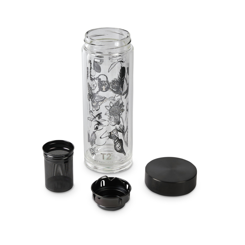 T2 Boxed Double Walled Glass Flask Curios image number 2