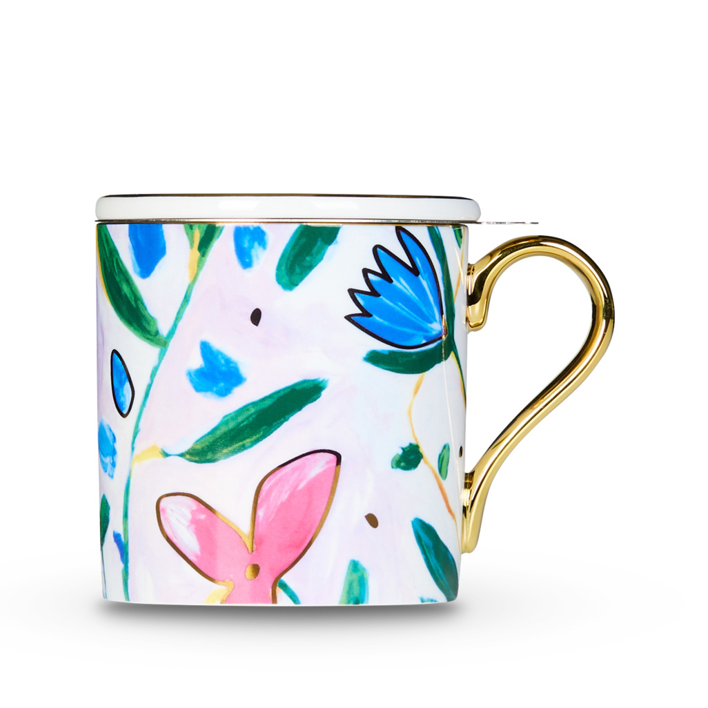 Botanical Mug With Infuser Blue Tea Mugs with Infusers | T2 Australia
