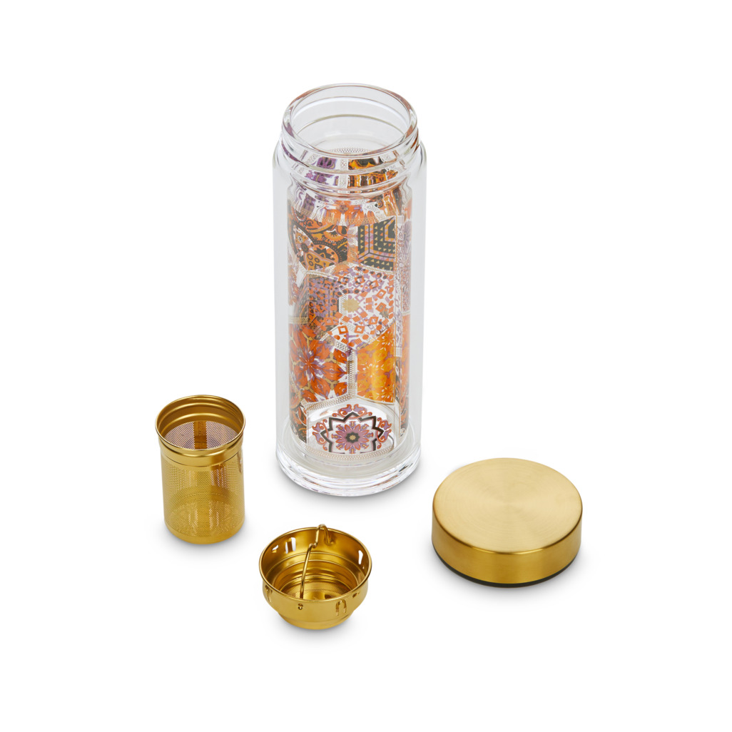 T2 Boxed Double Walled Glass Flask Vintage Vibes Remix image number 2