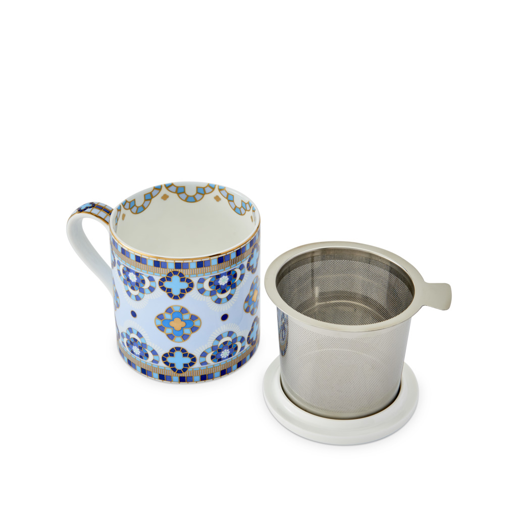 Boxed Palazzo Mug With Infuser Sky image number 3