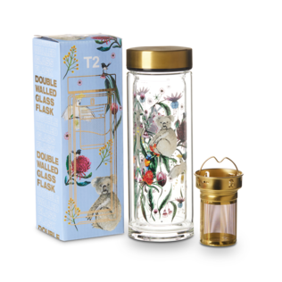 T2 Boxed Double Walled Glass Flask Australianarama