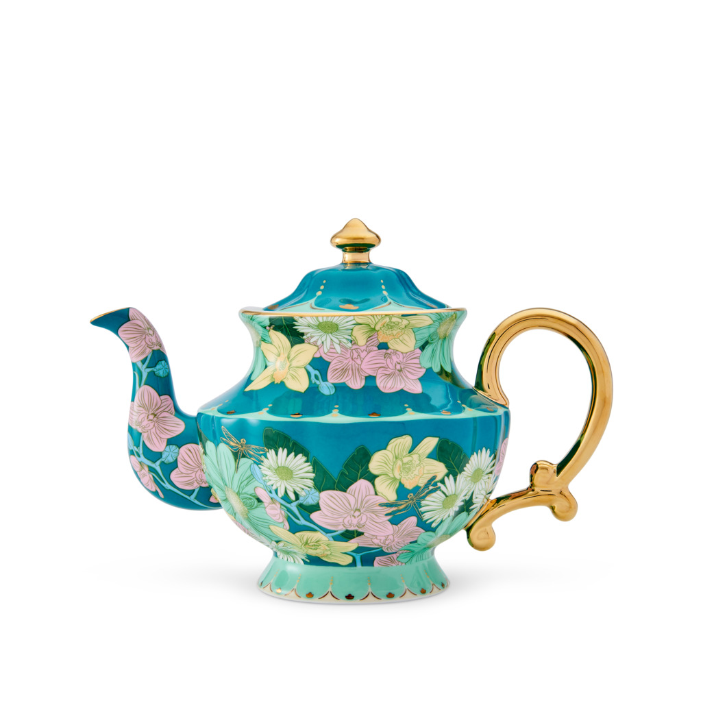 Enchanted Tall Teapot Turquoise image number 0