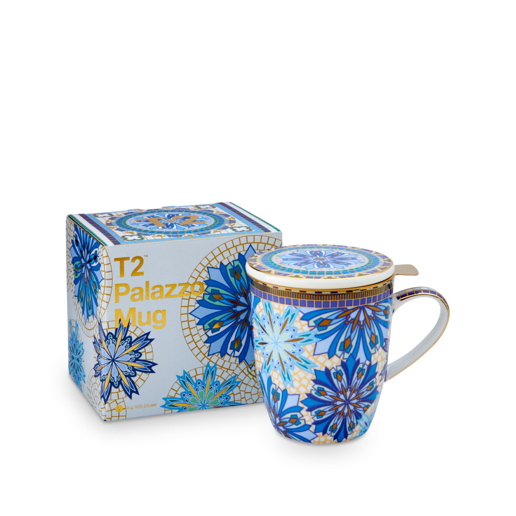 Boxed Palazzo Mug With Infuser Sky image number 4