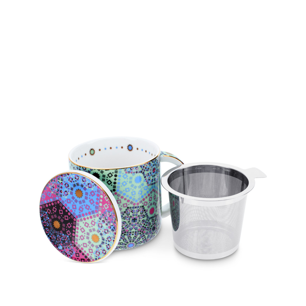 Moroccan Tealeidoscope Aqua Mug With Infuser image number 1