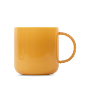 Milk Glass Mug Mustard
