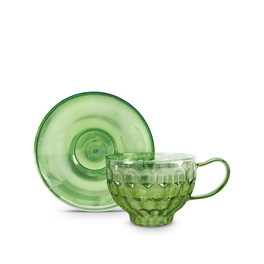 Green glass tea cups online