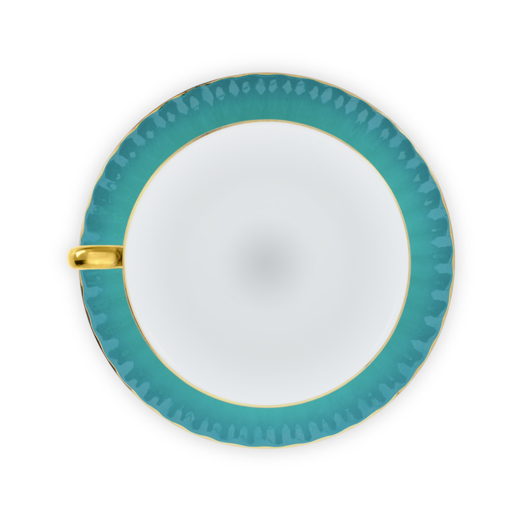 Ombre Opulence Cup & Saucer Peacock image number 3