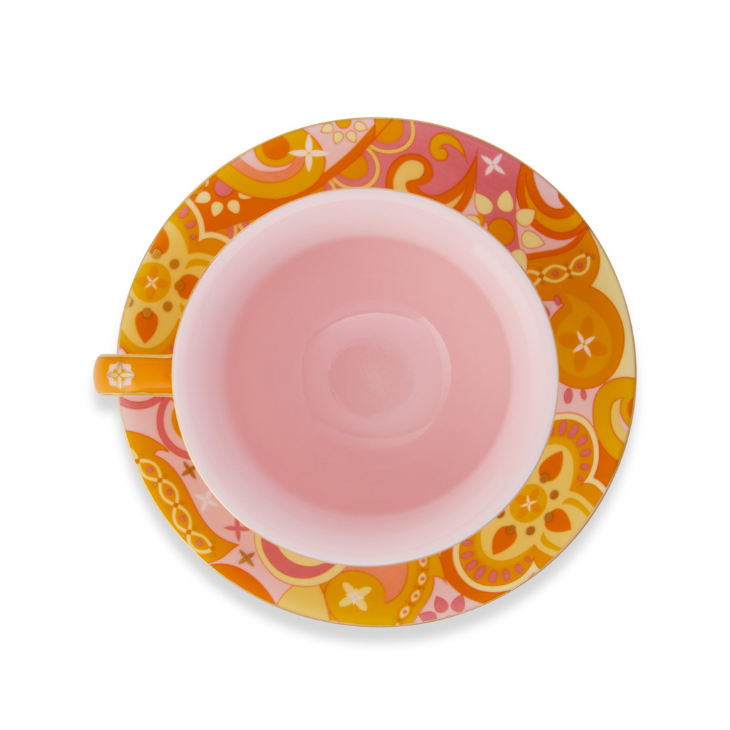 Lollapalooza Cup & Saucer Tangerine image number 3