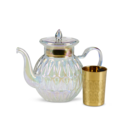 Droplet Delight Teapot Clear Pearl image number 1