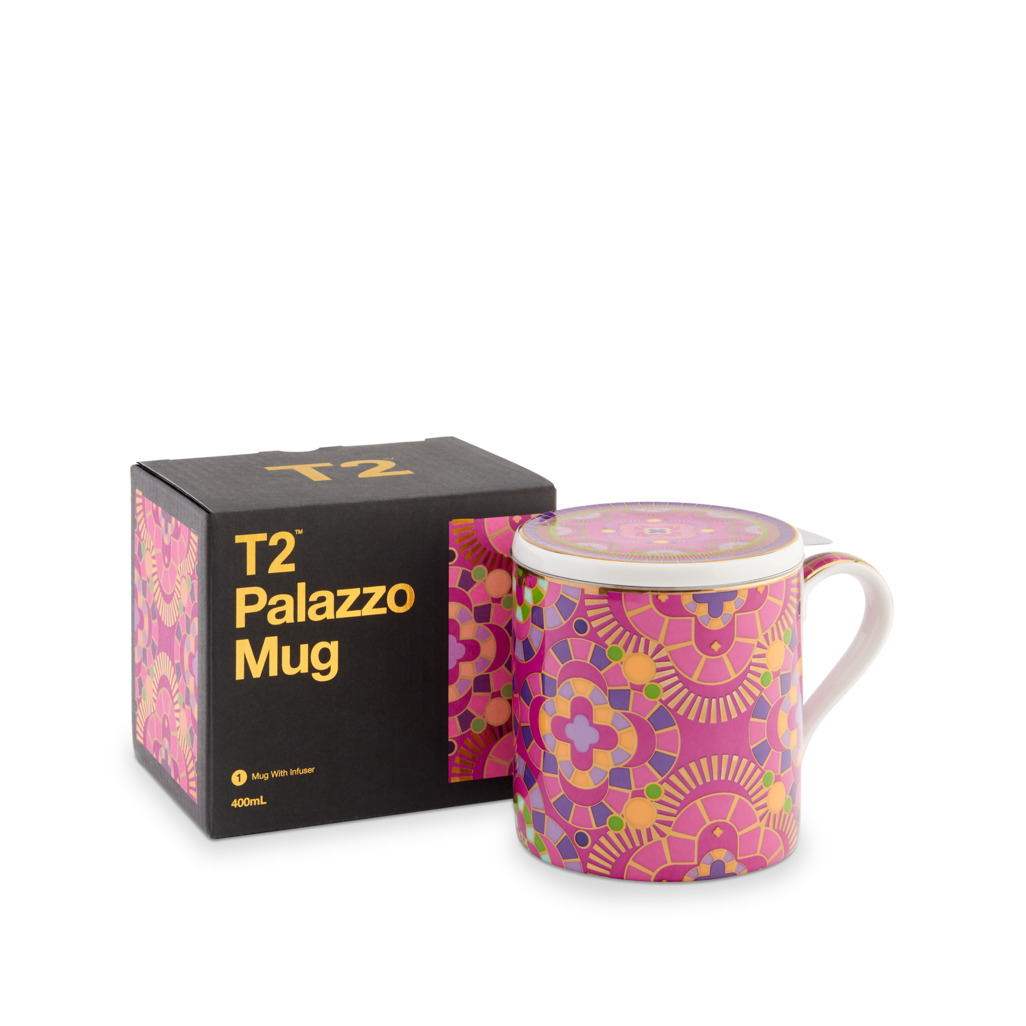 Boxed Palazzo Mug With Infuser Purple image number 1