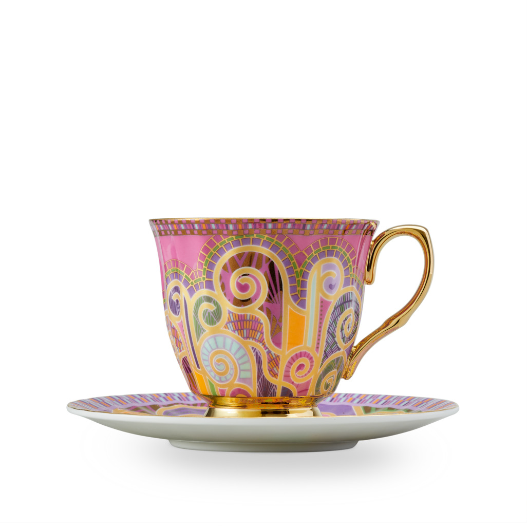 Palazzo Tall Cup & Saucer Purple image number 1