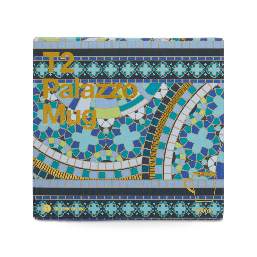 Boxed Palazzo Mug With Infuser Aqua image number 5