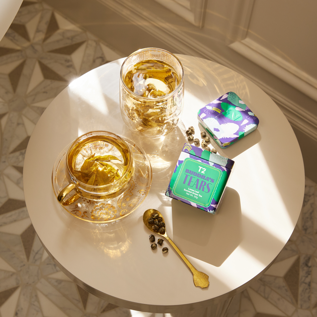 Deco Dazzler Glass Cup & Saucer image number 7