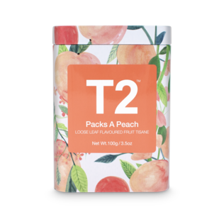 Packs a Peach Loose Leaf Icon Tin 100g