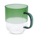 Colour Splice Glass Mug - Green/Blue image number 3