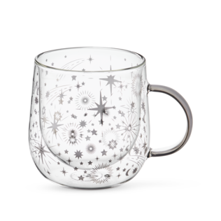 Starlight Glass Double Wall Mug