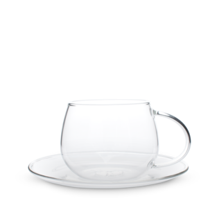 Classier Glassier Glass Cup & Saucer