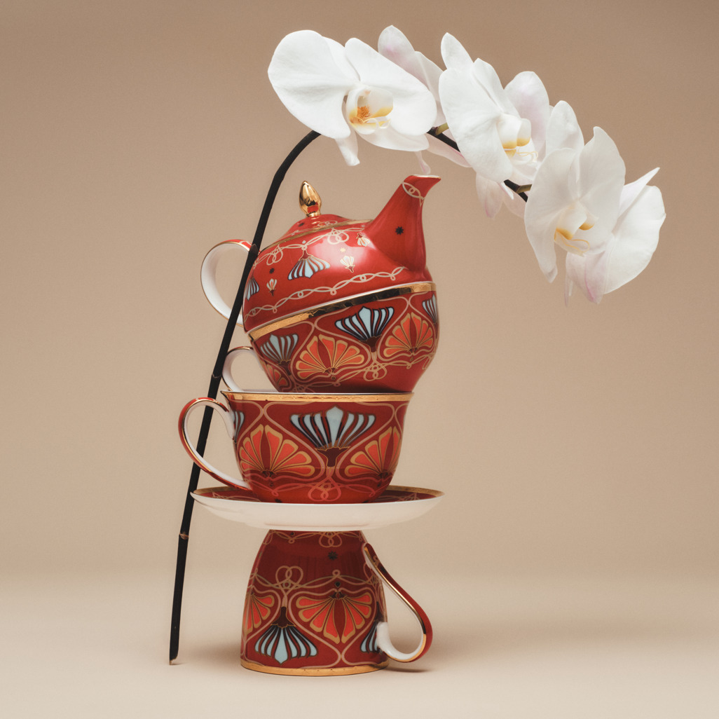 Toulouse Teacup Trio Red image number 3