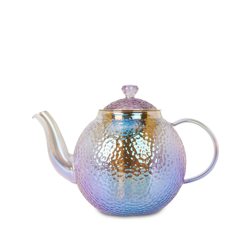 Lilac Hammered Glass Teapot Teapots T2 Australia