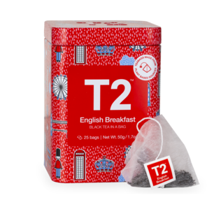 English Breakfast Tea Bag Icon Tin 25 pack