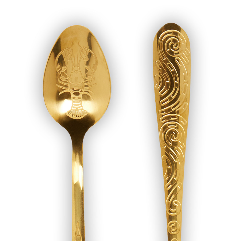 Lobster Long Teaspoon Gold image number 1