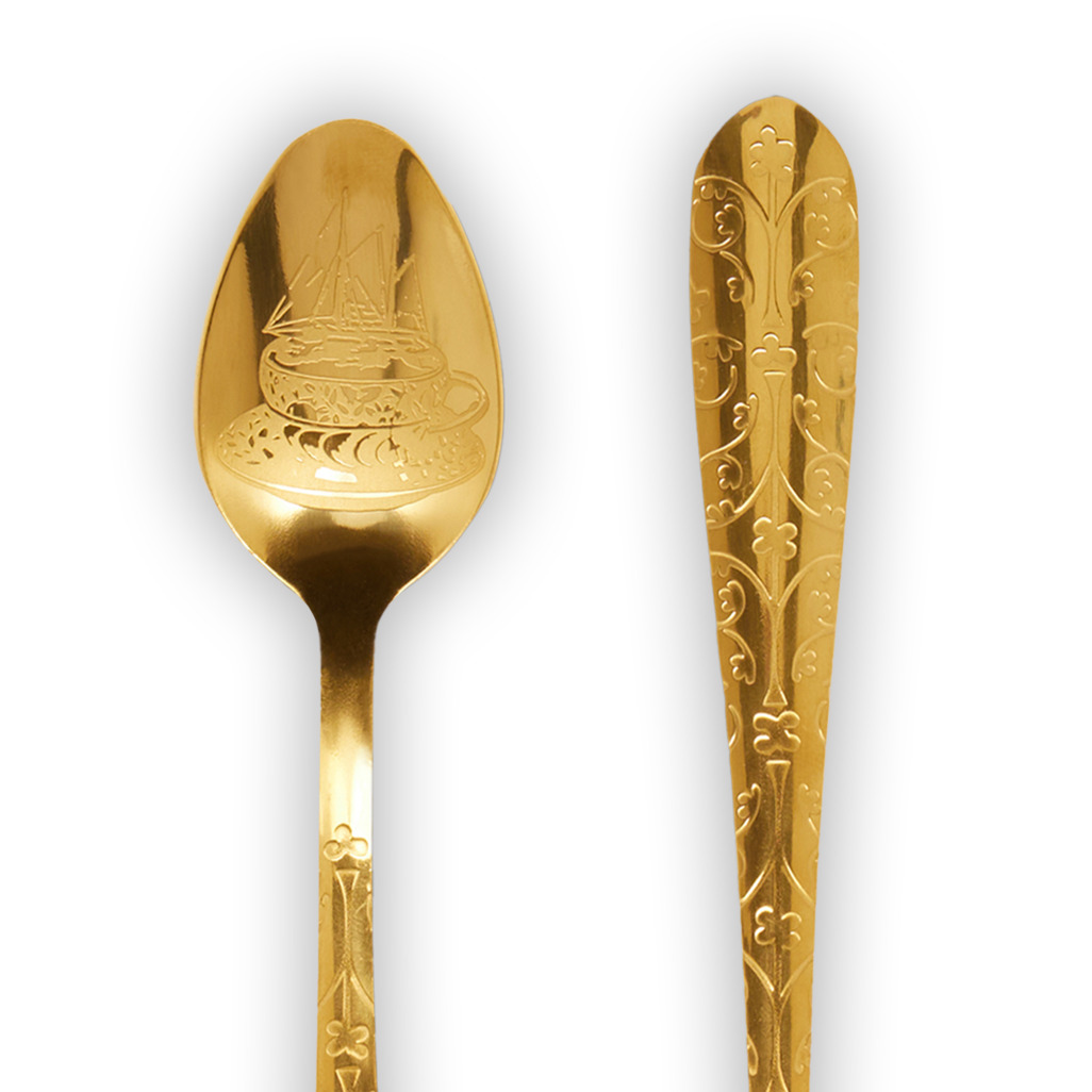 High Tea Hijinks Long Teaspoon Gold image number 1