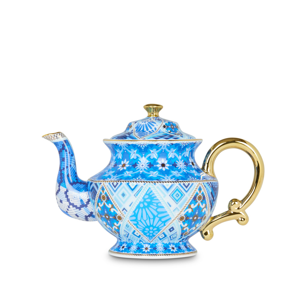 Vintage Vibes Tall Teapot Blue Teapots T2