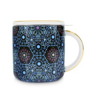 Moroccan Tealeidoscope Black Mug with Infuser