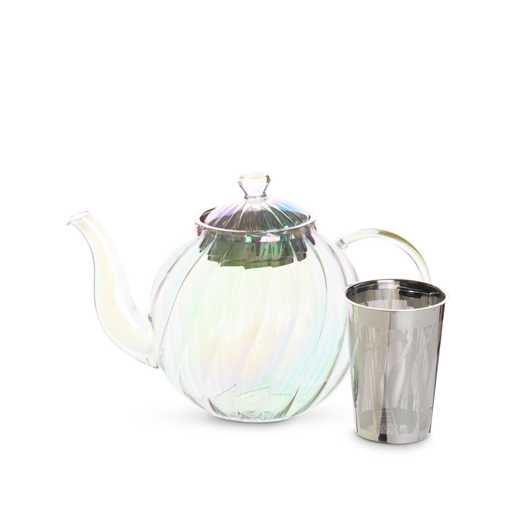 Twisted Rib Glass Teapot image number 1