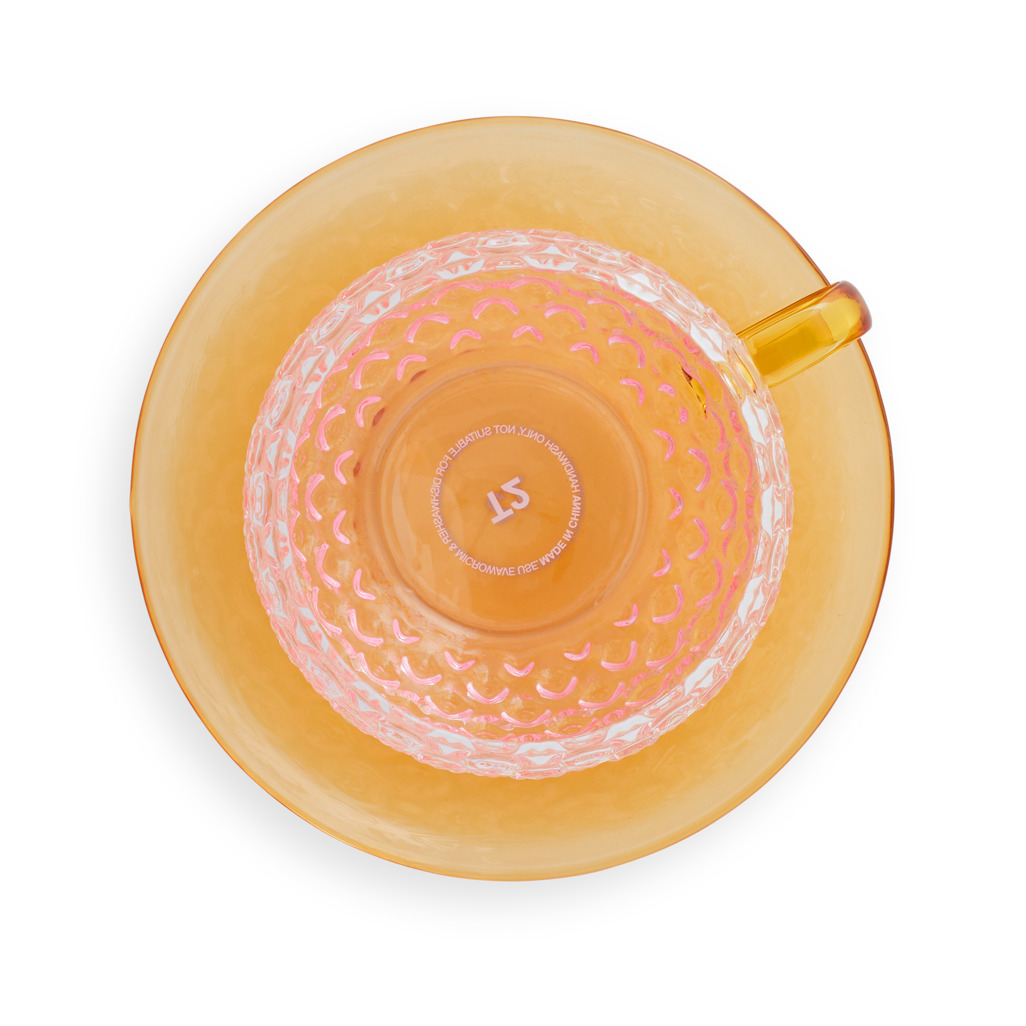 Calypso Crush Glass Cup & Saucer image number 3