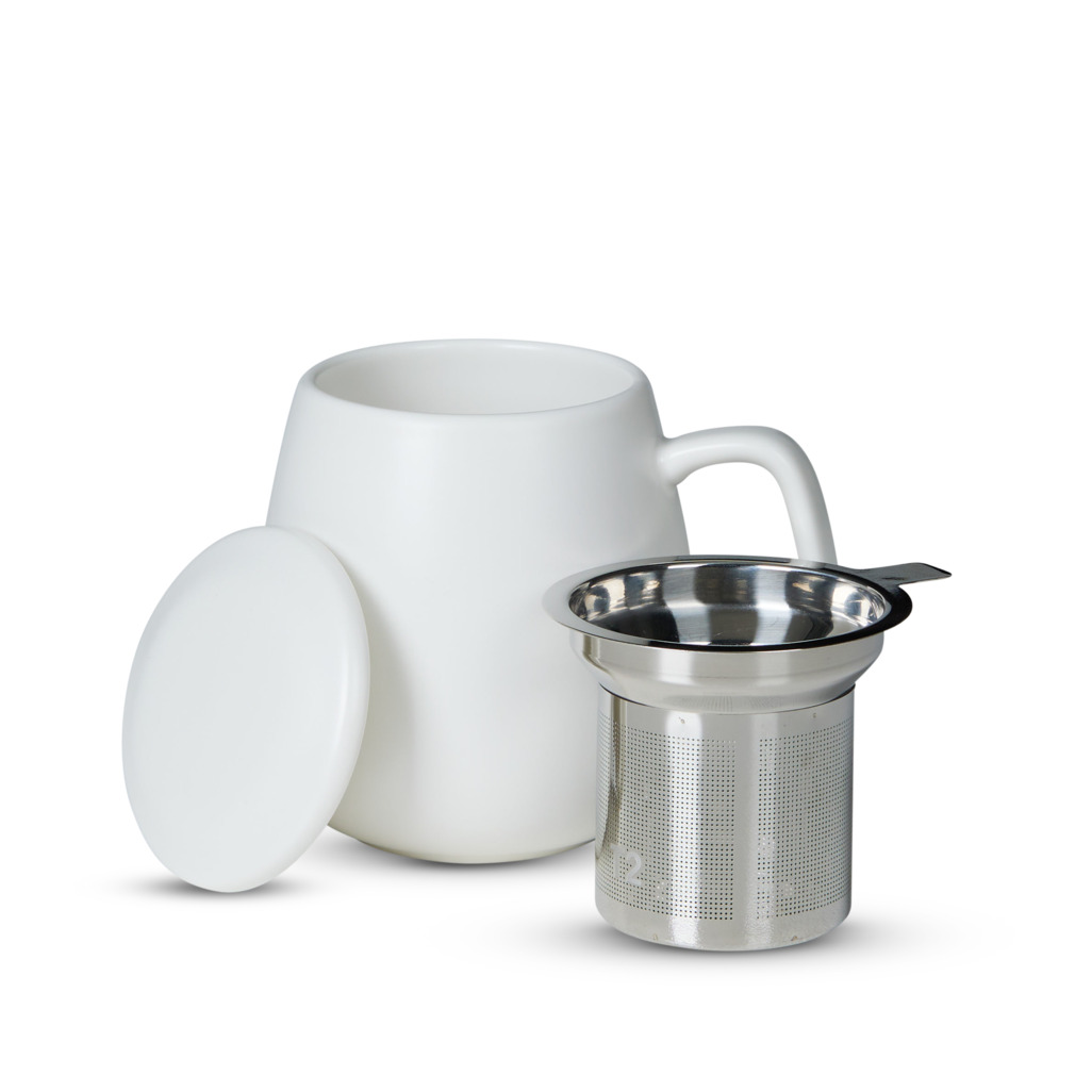 T2 Teaset Hugo White Mug with Infuser image number 1