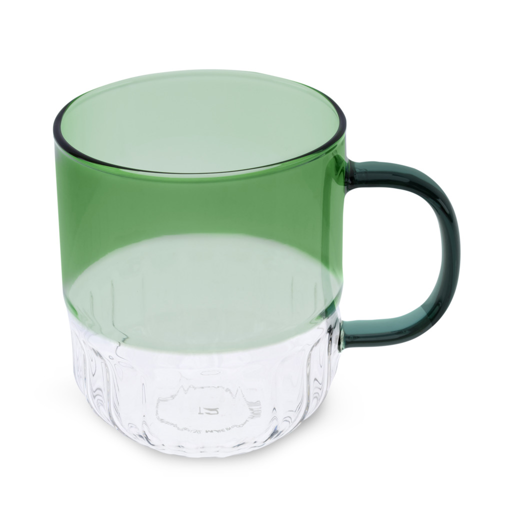 Green sales glass mugs
