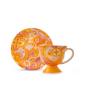 Lollapalooza Cup & Saucer Tangerine