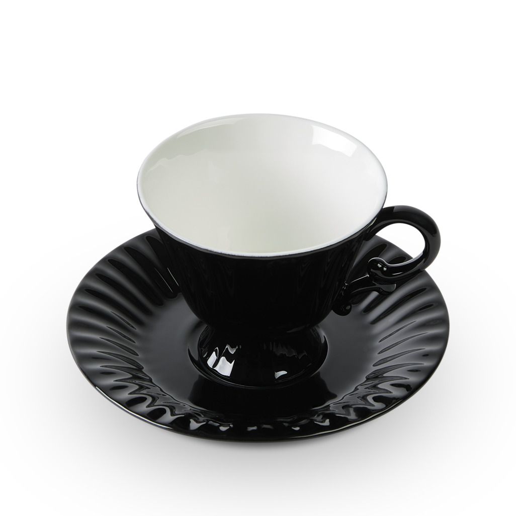 Ancora Cup & Saucer Black image number 2