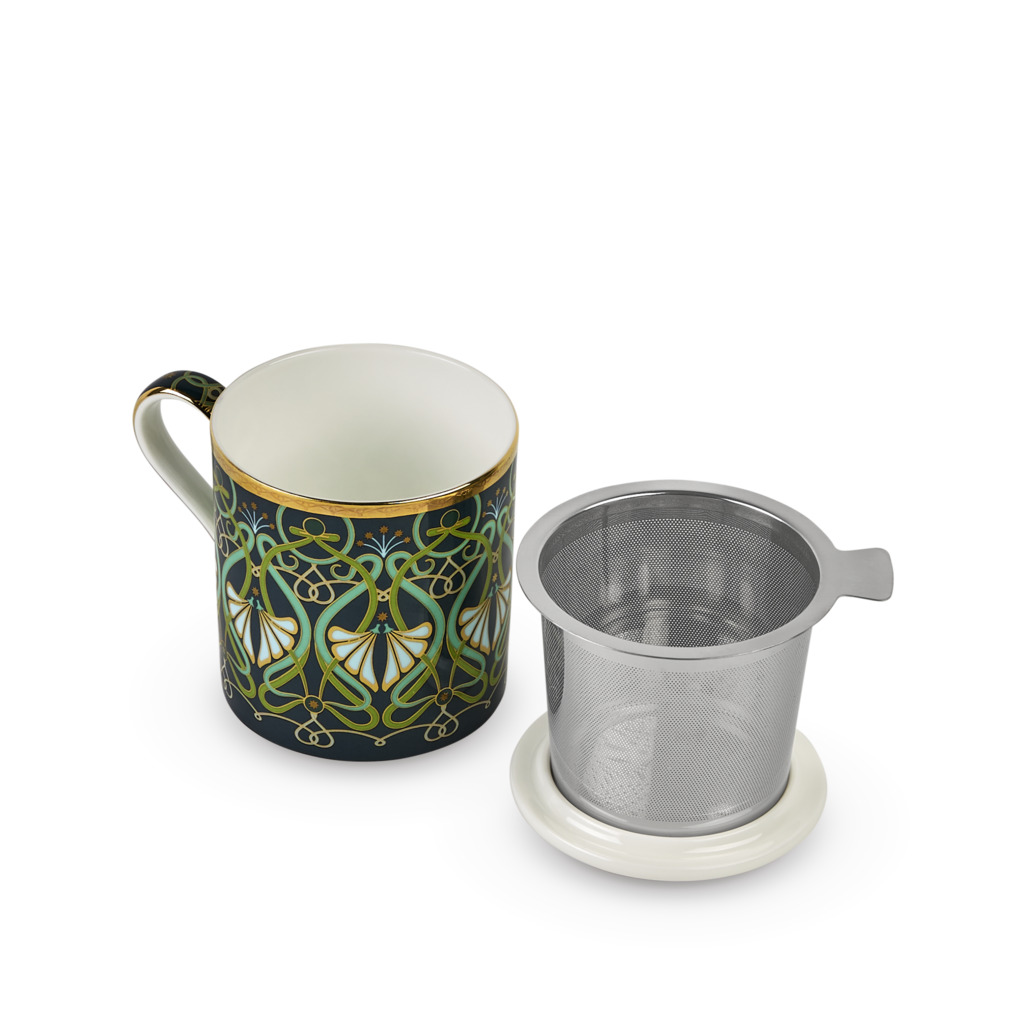 Boxed Toulouse Mug With Infuser Midnight image number 3