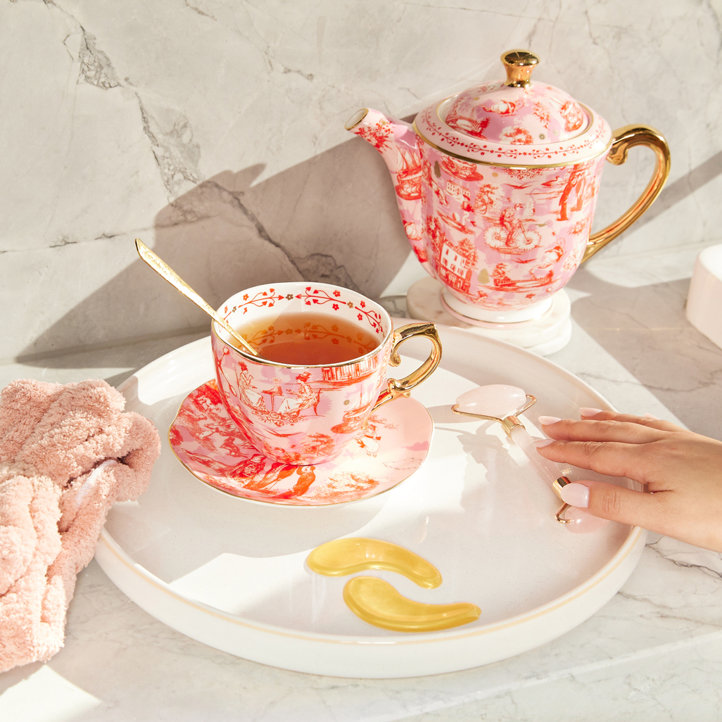 Tea set pink outlet