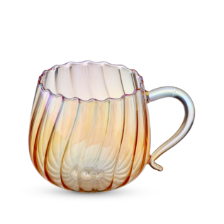 Valentina Glass Generous Mug Peach