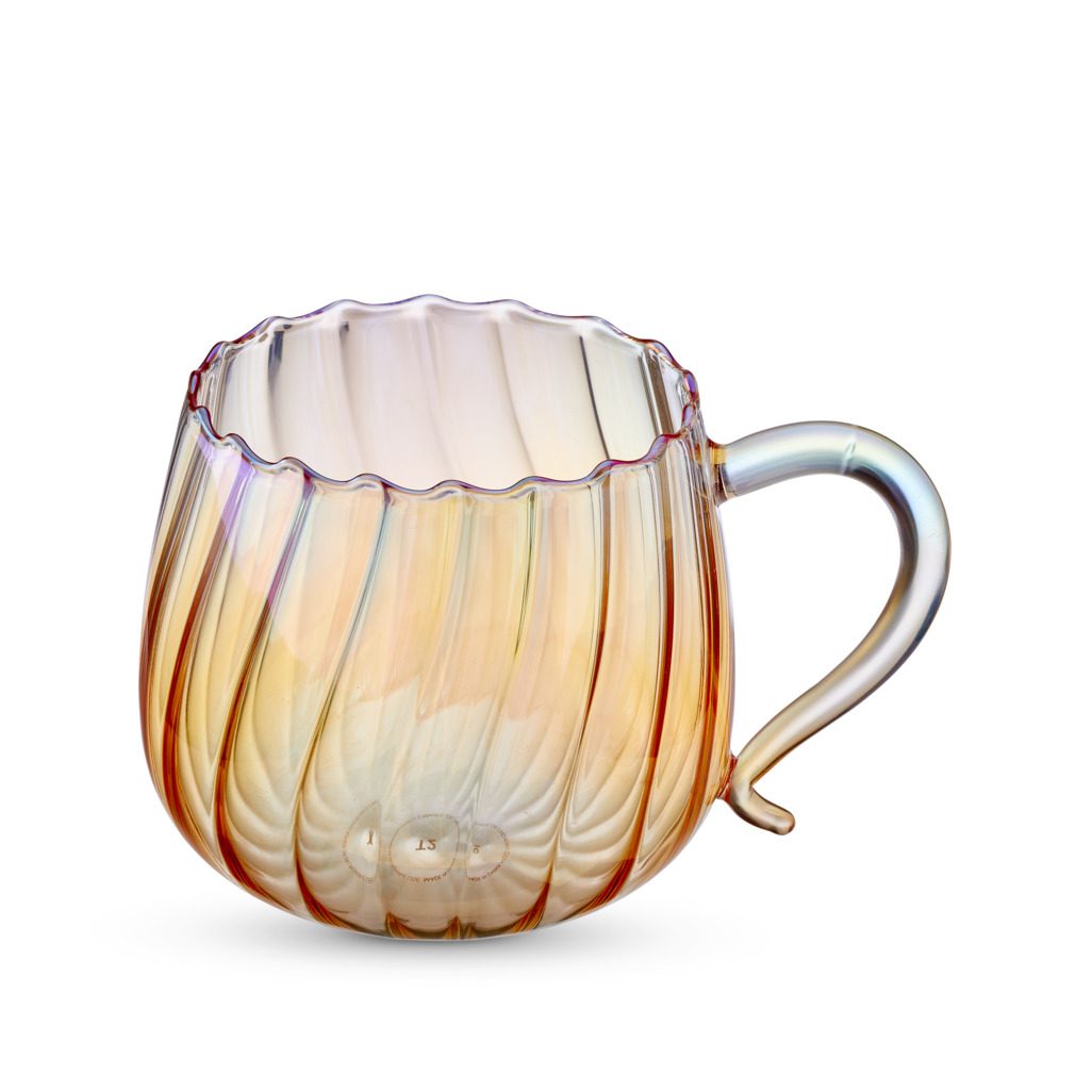Valentina Glass Generous Mug Peach image number 0