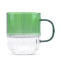 Colour Splice Glass Mug - Green/Blue image number 1