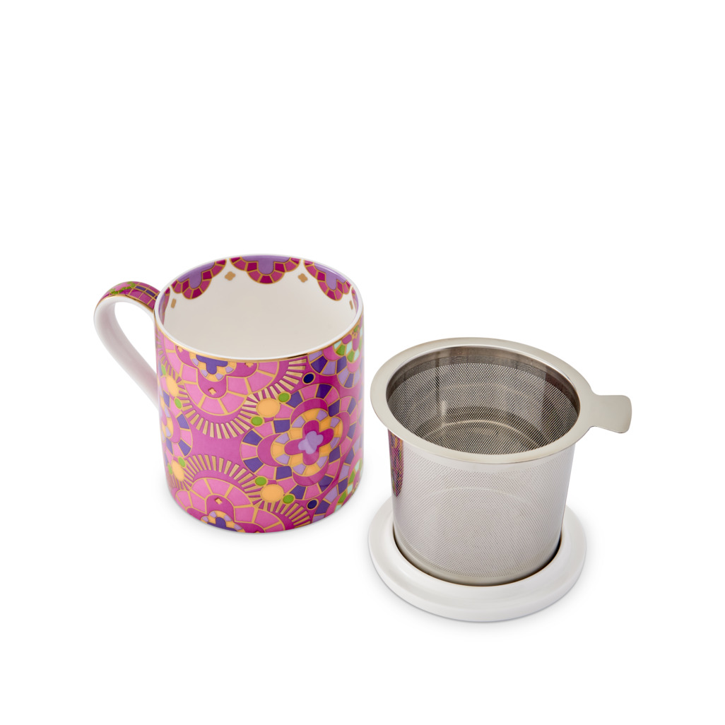 Boxed Palazzo Mug With Infuser Purple image number 3