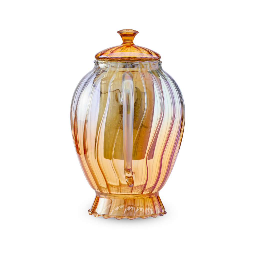 Valentina Glass Teapot Peach image number 2