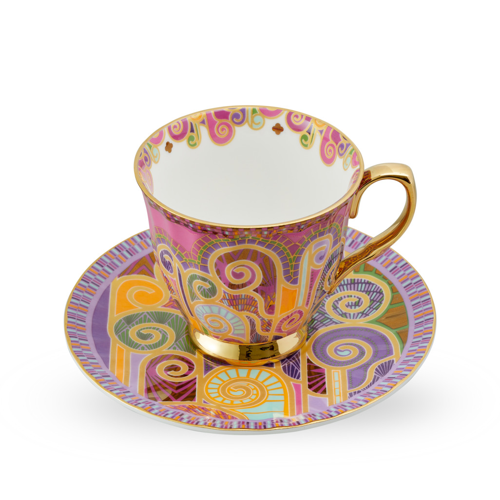 Palazzo Tall Cup & Saucer Purple image number 4