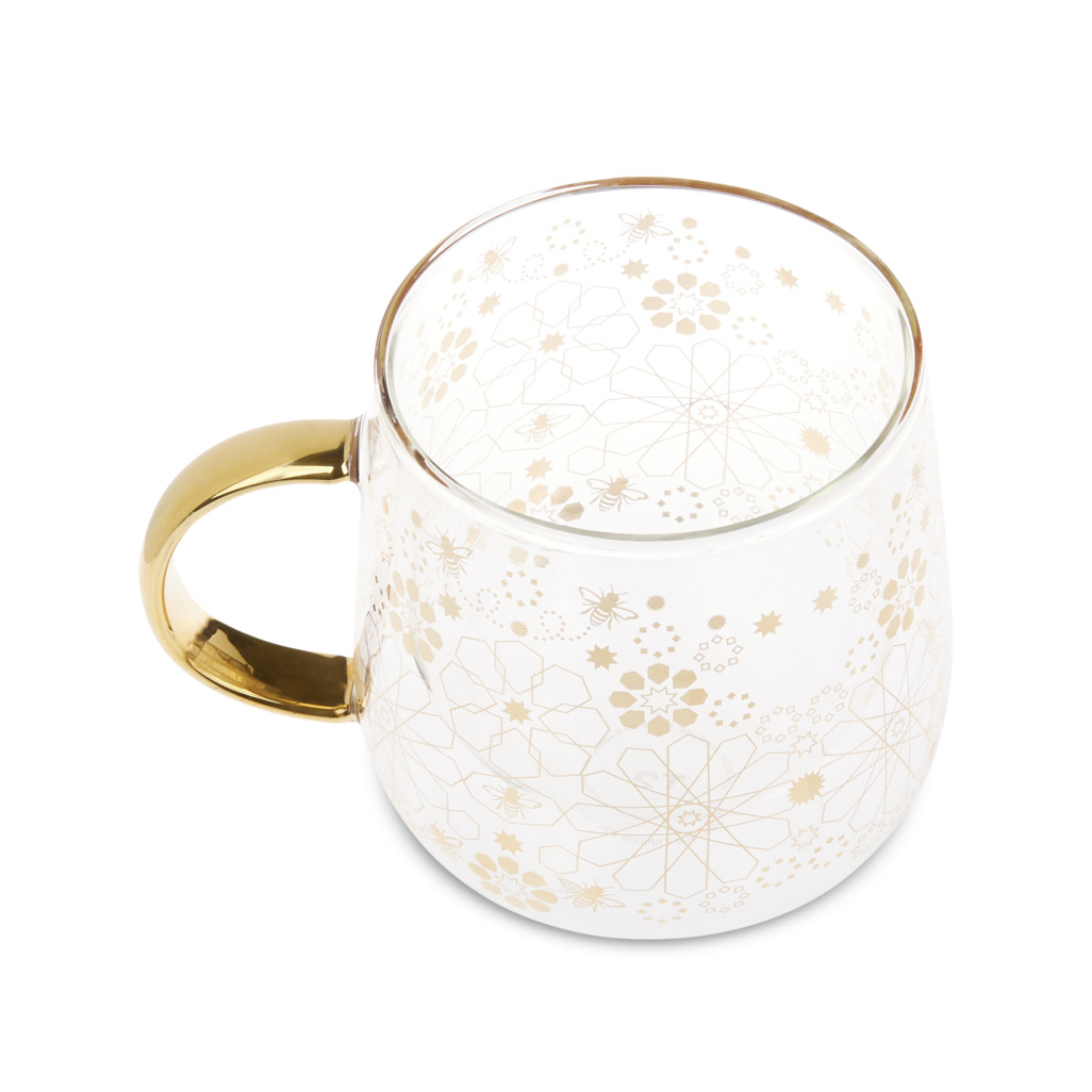Bee Moroccan Glass Double Walled Mug image number 2