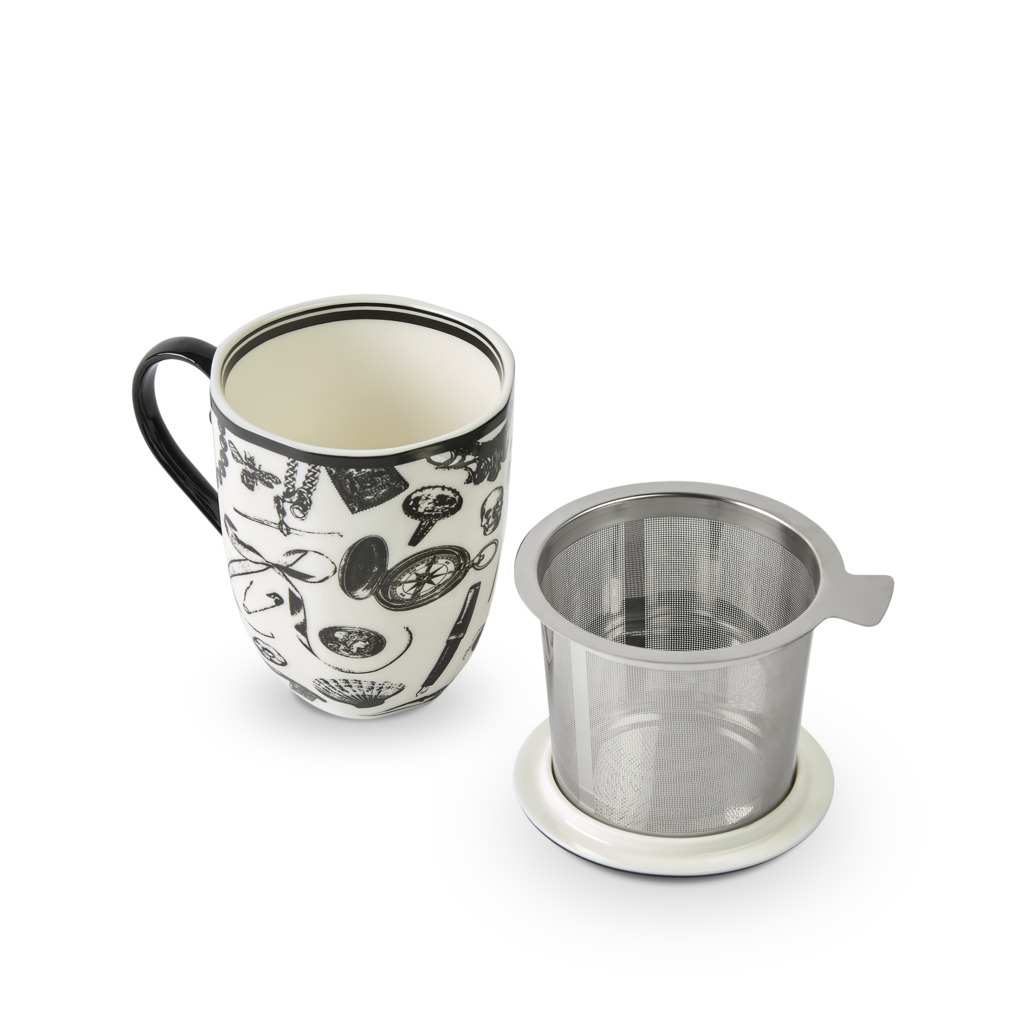 Curios Mug With Infuser Black image number 3